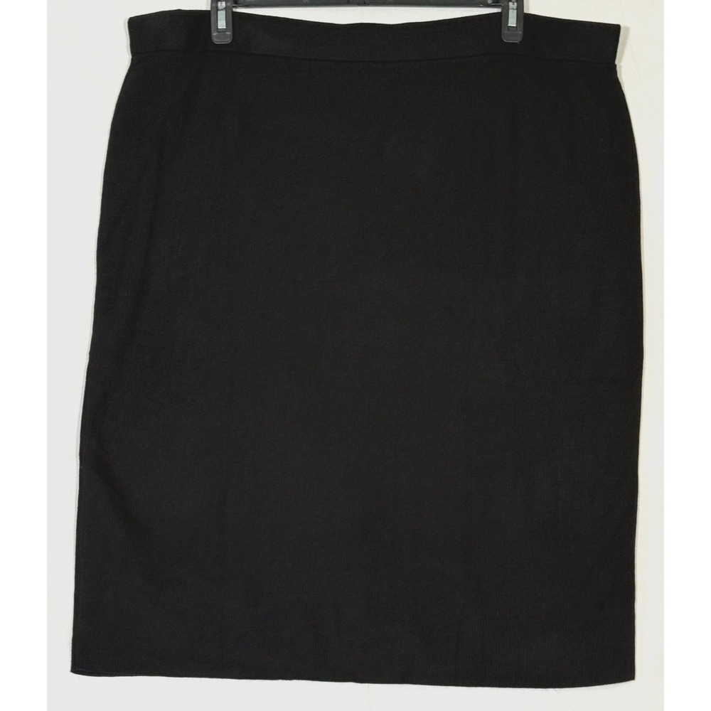 Bold Elements Womens Mid Rise Pencil Skirt Plus Black Size 2X - Picture 7 of 10